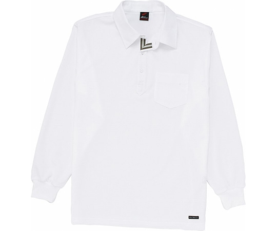 WHISEL（自重堂） 長袖ポロシャツ ホワイト SS 85204 1枚（ご注文単位1枚）【直送品】