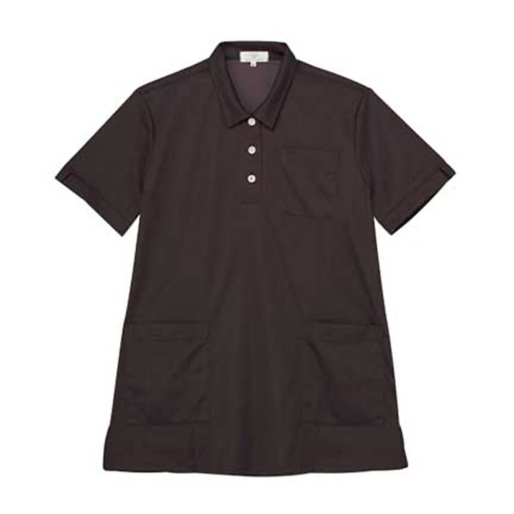 KIRAKU（トンボ） レディスチュニック ダークブラウン M（身丈73cm） CR211-31 M 1枚（ご注文単位1枚）【直送品】