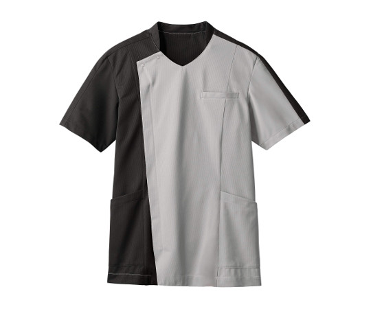 住商モンブラン スクラブ メンズ半袖 シルバーグレイ/チャコールグレイ LL 72-1271 1枚（ご注文単位1枚）【直送品】