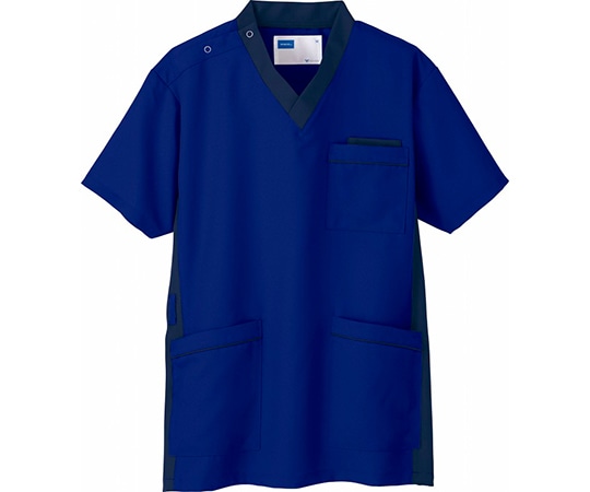 WHISEL（自重堂） 男女兼用スクラブ ロイヤルブルー L WH11685 1枚（ご注文単位1枚）【直送品】