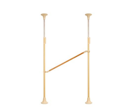 DIPPERホクメイ ベスポジBPZ 丸ベース レギュラーH型 木手すり 曲げ1200 セット BPZ-H2100-12 1個（ご注文単位1個）【直送品】