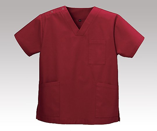 ディーフェイズ ウェア スクラブ(右肩ドットボタン留め/両脇スリット)ヴィンテージワイン/L DS-2001 1枚(ご注文単位1枚)【直送品】