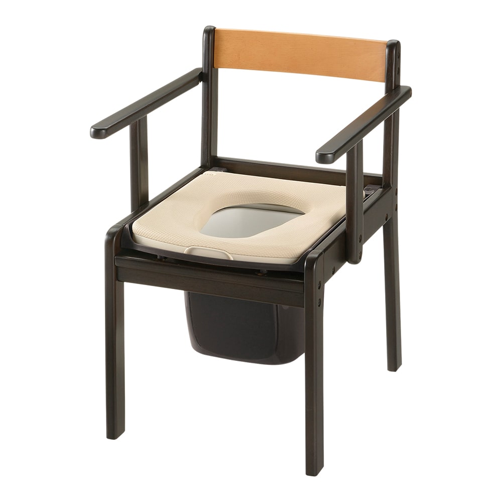 リッチェル 軽~いトイレ（木製きらく）やわらか便座  1台（ご注文単位1台）【直送品】