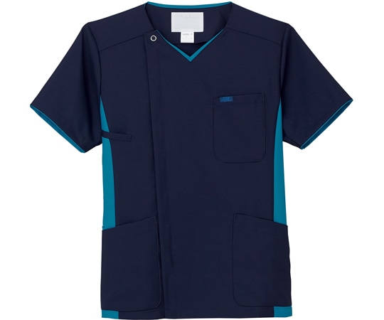 フォーク メンズジップスクラブR ダークネイビー×ターコイズ BL 7025SC-17 1枚(ご注文単位1枚)【直送品】