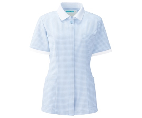 KAZEN ジャケット半袖 サックス LL 947-11 LL 1枚(ご注文単位1枚)【直送品】