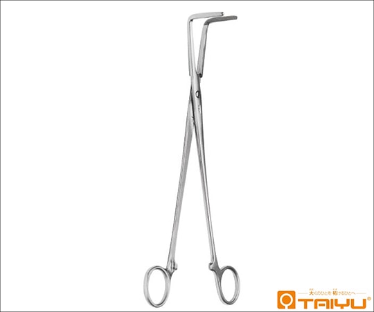 TAIYU（大祐医科工業） 直角ケリー鉗子 B 横筋 ネジ止 先端30mm 全長21.5cm TY-446B 1本（ご注文単位1本）【直送品】