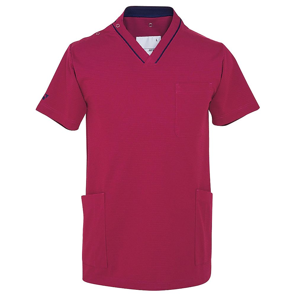 YONEX(トンボ) スクラブ バーガンディー LL(身丈74cm) CY805-15 LL 1枚(ご注文単位1枚)【直送品】