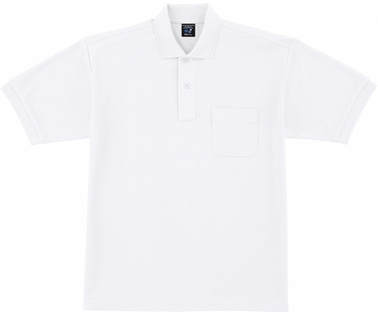 WHISEL（自重堂） 半袖ポロシャツ ホワイト S 47614 1枚（ご注文単位1枚）【直送品】