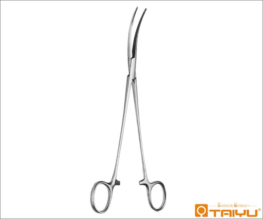 TAIYU（大祐医科工業） 肺切ケリー鉗子 中弯形 無鈎 BOX 全長21cm TY-440-1B 1本（ご注文単位1本）【直送品】