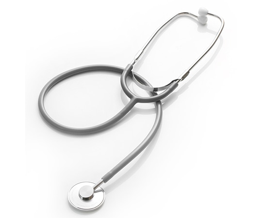 フォーカルコーポレーション ナーススコープ 外バネタイプ ヘッド:シルバー チューブ:グレー FC-200 1本（ご注文単位1本）【直送品】