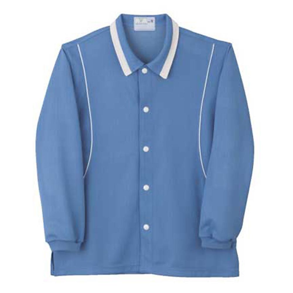 KIRAKU（トンボ） 前開きシャツ ブルー LL（身丈72cm） CR832-85 LL 1枚（ご注文単位1枚）【直送品】