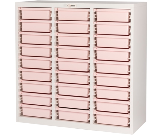 宮成製作所 薬剤保管庫メディロック MLG配薬キャビネット ダイヤル錠 3列 深型9段 ピーチ MLGC-327D-P 1台（ご注文単位1台）【直送品】