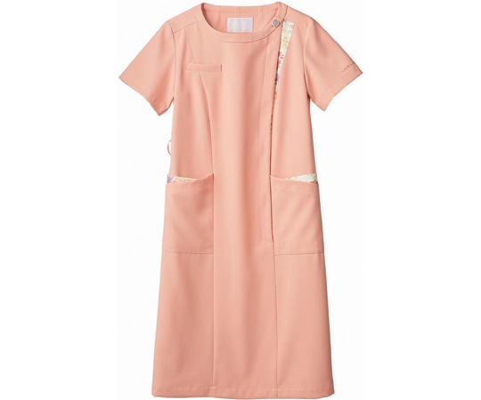 住商モンブラン ナースワンピース 半袖 ピーチ/アメリ ピンク M LW411-22 M 1枚（ご注文単位1枚）【直送品】