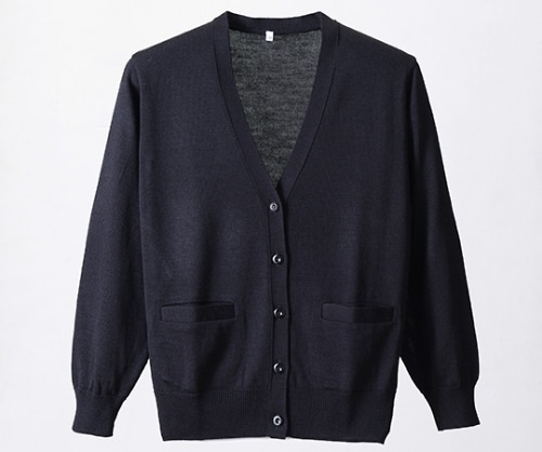 ディーフェイズ 抗ピルポケット付カーディガン ブラック M D-1010 1枚（ご注文単位1枚）【直送品】