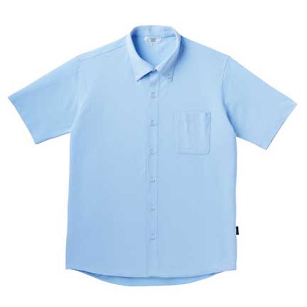 KIRAKU(トンボ) ニットシャツ サックス 4L(身丈85cm) CR162-70 4L 1枚(ご注文単位1枚)【直送品】