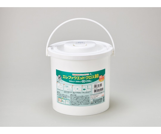 ハクゾウメディカル エレファウエット クロス80 容器入 大判 150mm×300mm 250枚入 2600194 1個（ご注文単位1個）【直送品】