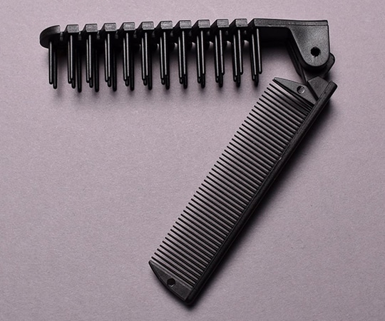 アズワン コーム付ブラシ黒（白マット袋）1ケース（100個×10箱入） FBS-05 1ケース（ご注文単位1ケース）【直送品】