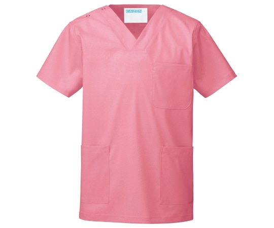 KAZEN スクラブ（男女兼用） チェリーピンク SS 133-92 SS 1枚（ご注文単位1枚）【直送品】
