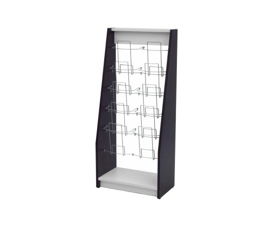 アール・エフ・ヤマカワ 木製カタログスタンドⅡダブル ダークⅡ SHKS2-002DB2 1台（ご注文単位1台）【直送品】