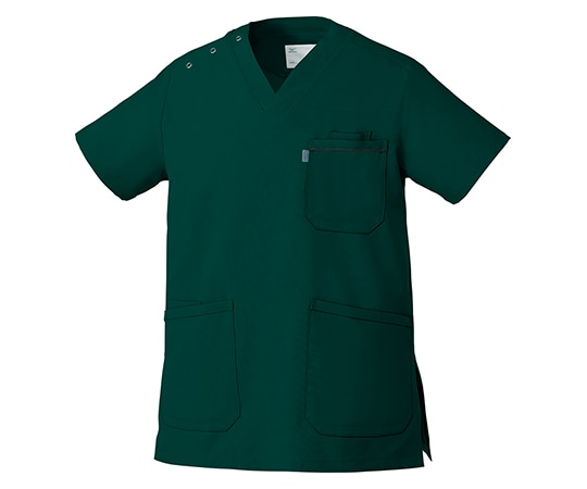 ミズノ（チトセ） 男女兼用スクラブ モスグリーン L MZ0018A-C60/L 1枚（ご注文単位1枚）【直送品】