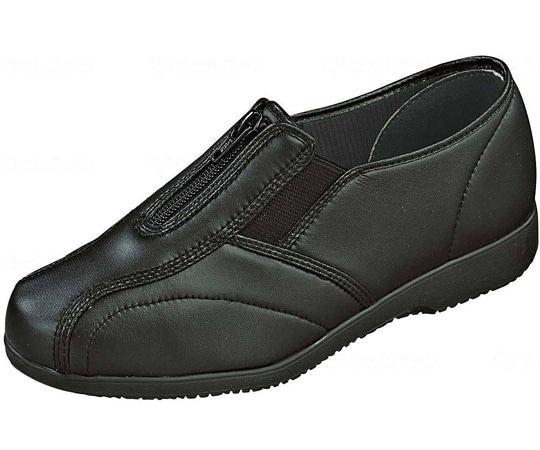 広島化成 くつろぎエルダーKE324 ブラック 25.0cm KE324 1足（ご注文単位1足）【直送品】