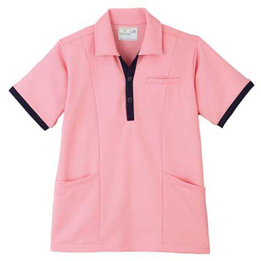 KIRAKU（トンボ） ケアワークシャツ ピーチ 4L（身丈82cm） CR129-13 4L 1枚（ご注文単位1枚）【直送品】