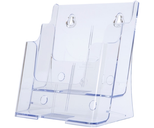 アズワン ツーウェイパンフレット立て 透明 パンフレットスタンドA5 2段 61-546-61-6 1個(ご注文単位1個)【直送品】