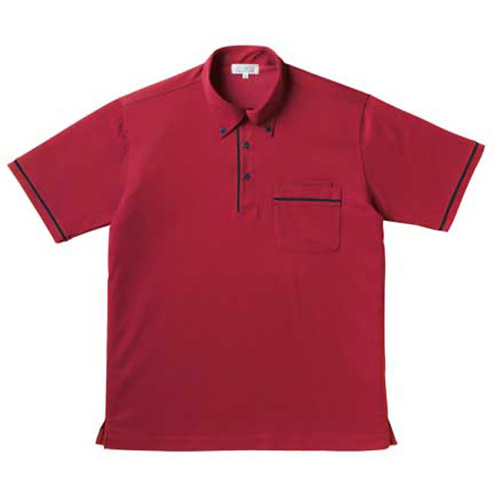 KIRAKU(トンボ) ニットシャツ ストロベリーレッド M(身丈68cm) CR144-15 M 1枚(ご注文単位1枚)【直送品】