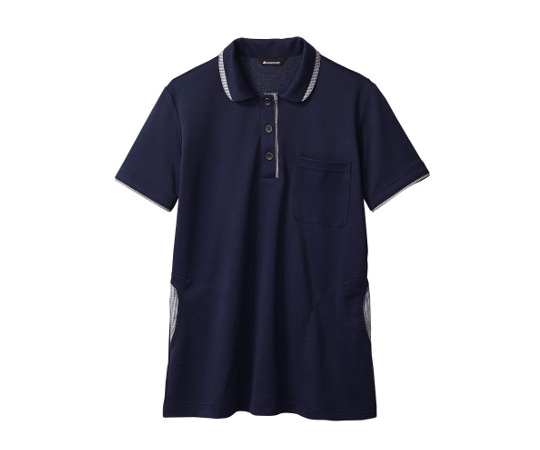 住商モンブラン ニットシャツ レディス 半袖 ネイビー/ブルー L 32-0009 1枚(ご注文単位1枚)【直送品】