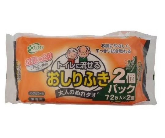 ティー・エイチ・ティー プラスケア大人用流せるおしりふき 144枚入  1個（ご注文単位1個）【直送品】
