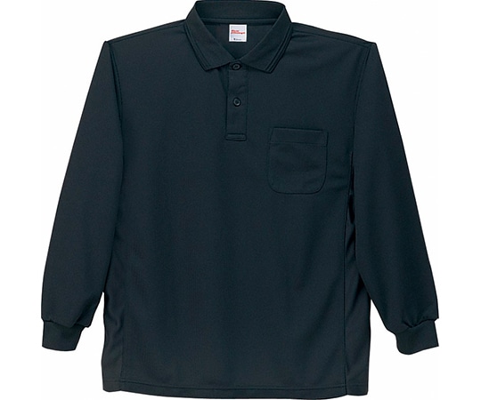 WHISEL（自重堂） 長袖ポロシャツ ブラック SS 47654 1枚（ご注文単位1枚）【直送品】