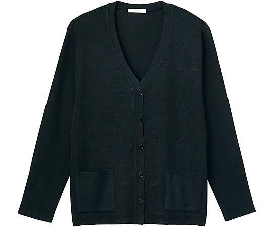 ボンマックス Vネック カーディガン ブラック M HW7100A-16-M 1着（ご注文単位1着）【直送品】