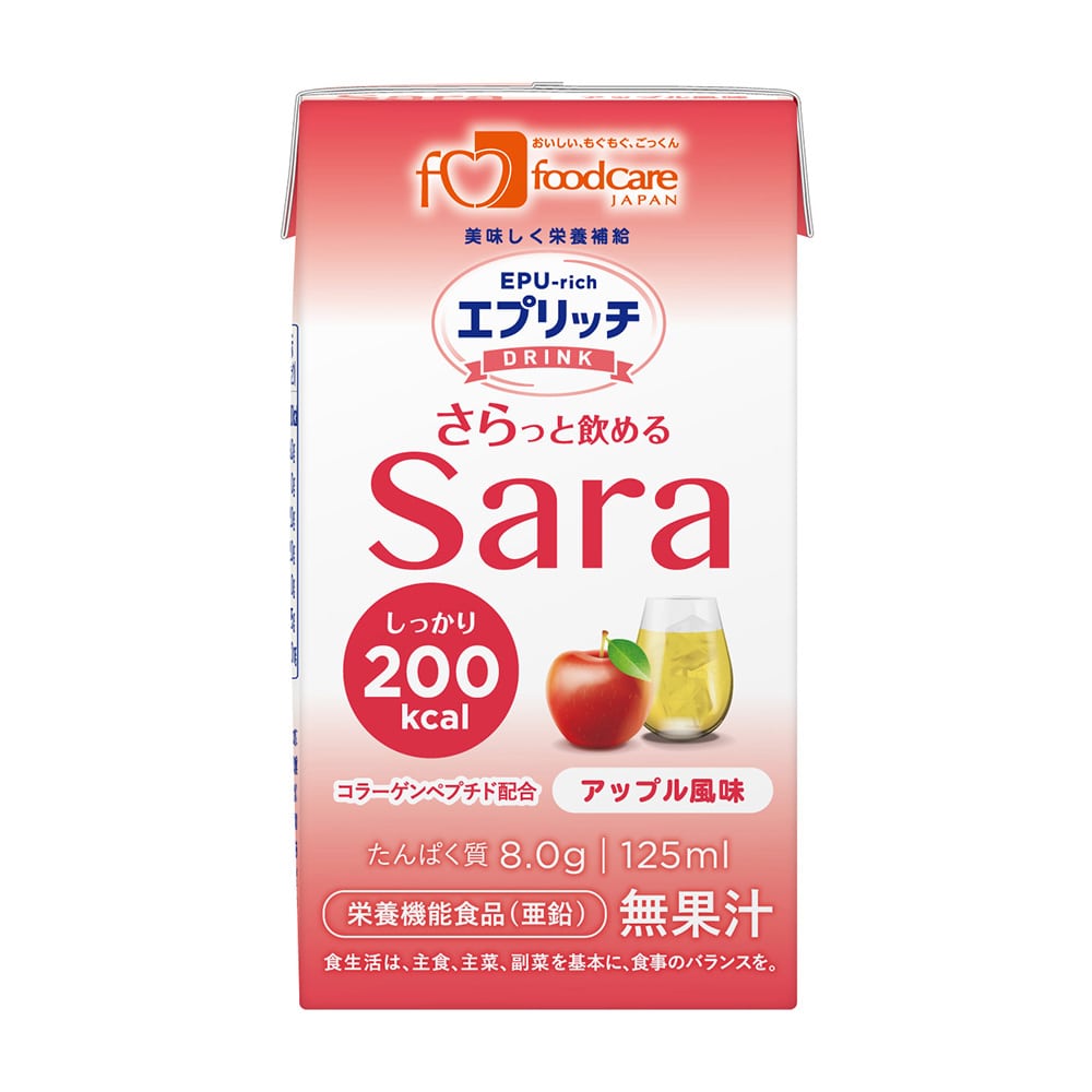 フードケア エプリッチドリンクSara アップル風味 1箱（24本入）  1箱（ご注文単位1箱）【直送品】