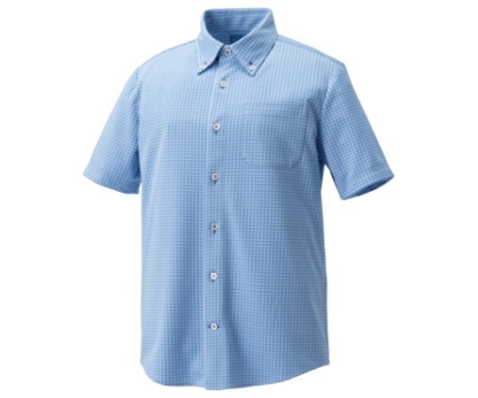 KAZEN ニットシャツ ブルー SS APK238-18 SS 1枚（ご注文単位1枚）【直送品】
