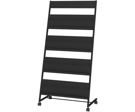 トヨダプロダクツ フリーサイズパンフレットスタンド4段 ブラック PS-740PK 1個（ご注文単位1個）【直送品】