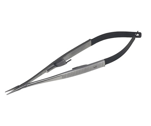 日本フリッツメディコ DDJ カストロヴィエホ 先細マイクロ持針器 14cm 直 ロック付 DDJ1010-14 1個(ご注文単位1個)【直送品】