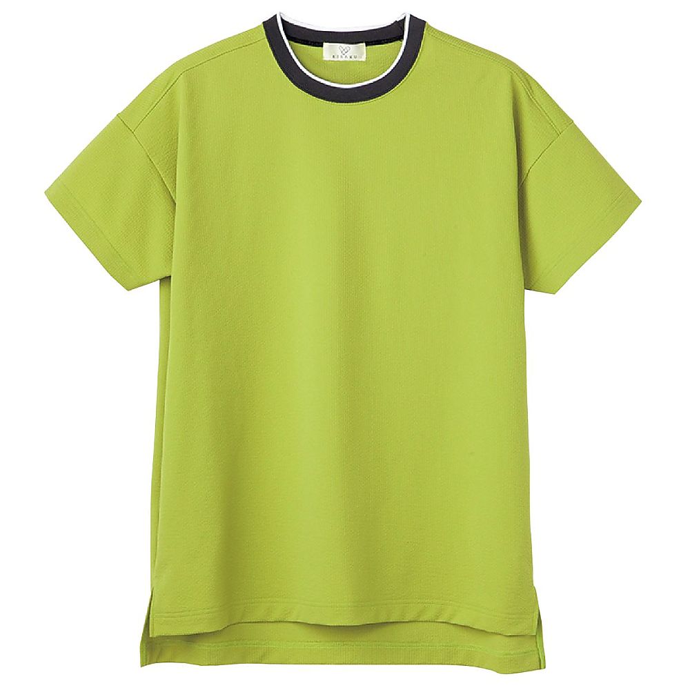 KIRAKU（トンボ） 入浴介助用シャツ ライムグリーン L（身丈75cm） CR220-37 L 1枚（ご注文単位1枚）【直送品】