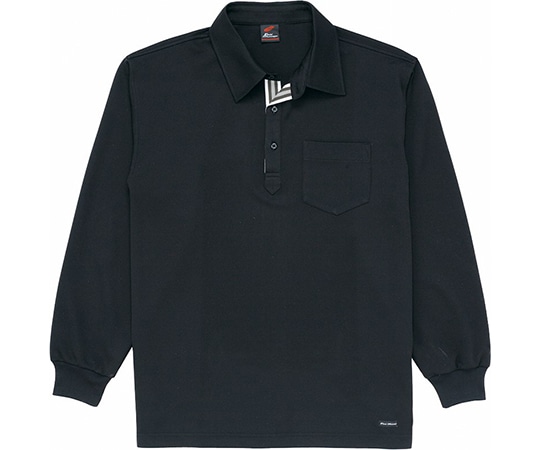 WHISEL（自重堂） 長袖ポロシャツ ブラック 5L 85204 1枚（ご注文単位1枚）【直送品】