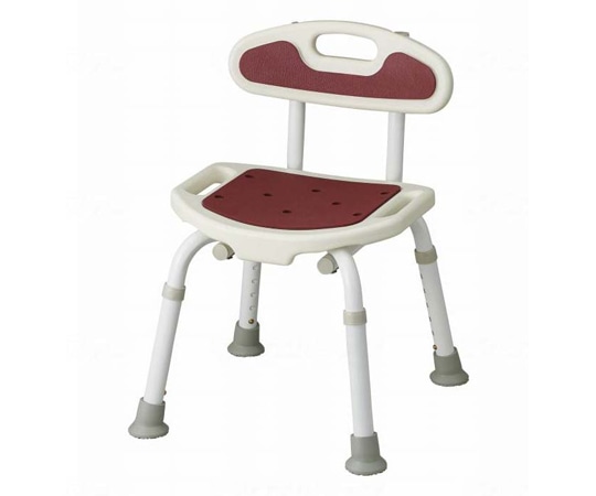 サテライト 福浴 コンパクトシャワーチェア ボルドー FKW-01-C 1個（ご注文単位1個）【直送品】