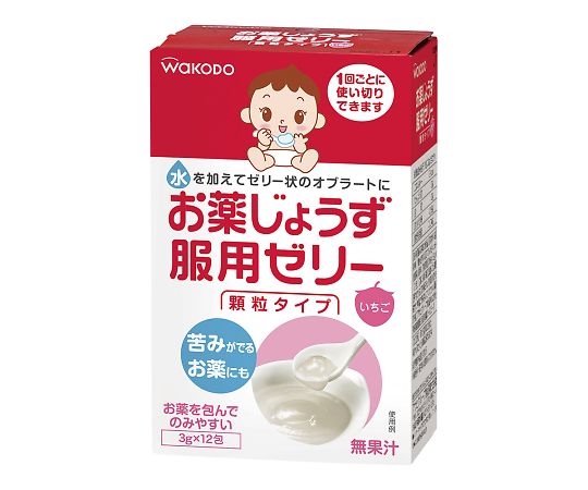 アサヒグループ食品 お薬じょうず服用ゼリー 顆粒タイプ いちご 1箱(12本入) 1箱(ご注文単位1箱)【直送品】