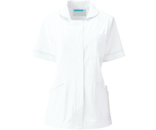 KAZEN レディスジャケット半袖 白 LL 100-20 LL 1枚(ご注文単位1枚)【直送品】