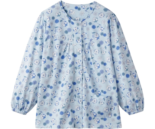 セルヴァン 綿100%着替え楽らくゆったりパジャマ ブルー系 3L-4L 051061505 1枚（ご注文単位1枚）【直送品】