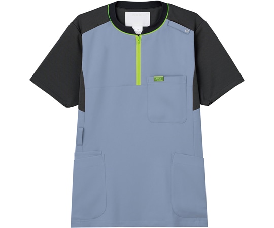 フォーク ジップアップスクラブR ダスティーブルー×チャコール L CK700-2 1枚（ご注文単位1枚）【直送品】