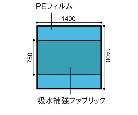 日昭産業 バックテーブルカバー 140×140cm 1セット（45枚入） 23317 1セット（ご注文単位1セット）【直送品】