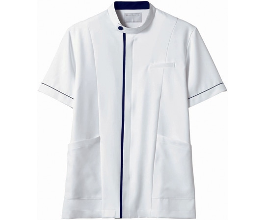 住商モンブラン ジャケット メンズ 半袖 白/ネイビー L 72-1238 L 1枚（ご注文単位1枚）【直送品】