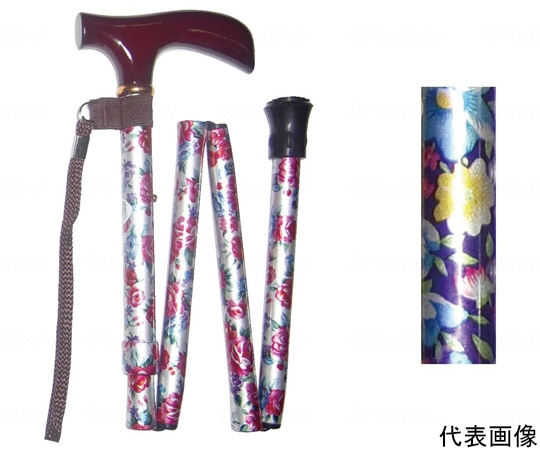 中嶋次朗商店 アルミ4段式 花柄（楓グリップ）花柄パープル 510 1本（ご注文単位1本）【直送品】
