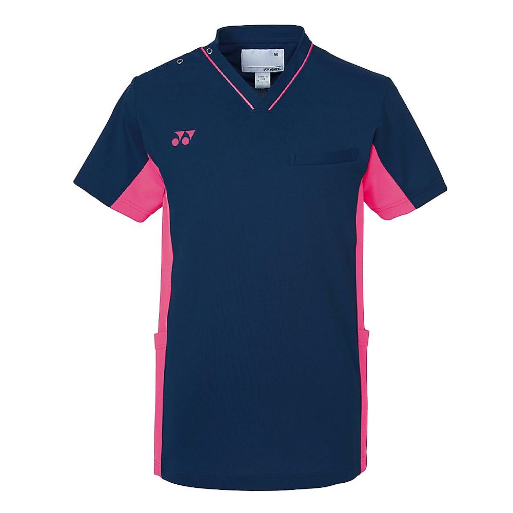 YONEX(トンボ) Mスクラブ ネイビー×チェリーピンク BL(身丈74cm) CY800-814 BL 1枚(ご注文単位1枚)【直送品】