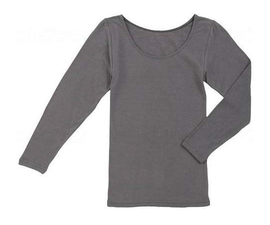 ラック産業 ふんわり着脱なめらかインナー8分袖 フリー グレー 83400105 1枚（ご注文単位1枚）【直送品】