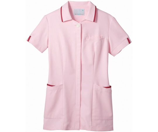 住商モンブラン ナースジャケット 半袖 ピンク/バーガンディ 3L 73-2422 3L 1枚(ご注文単位1枚)【直送品】