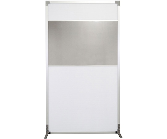 岐阜プラスチック工業 抗菌ウォール 軽量タイプ アジャスター仕様 フル（透明窓付き）パネル シルバー FS5-1018F 1個（ご注文単位1個）【直送品】